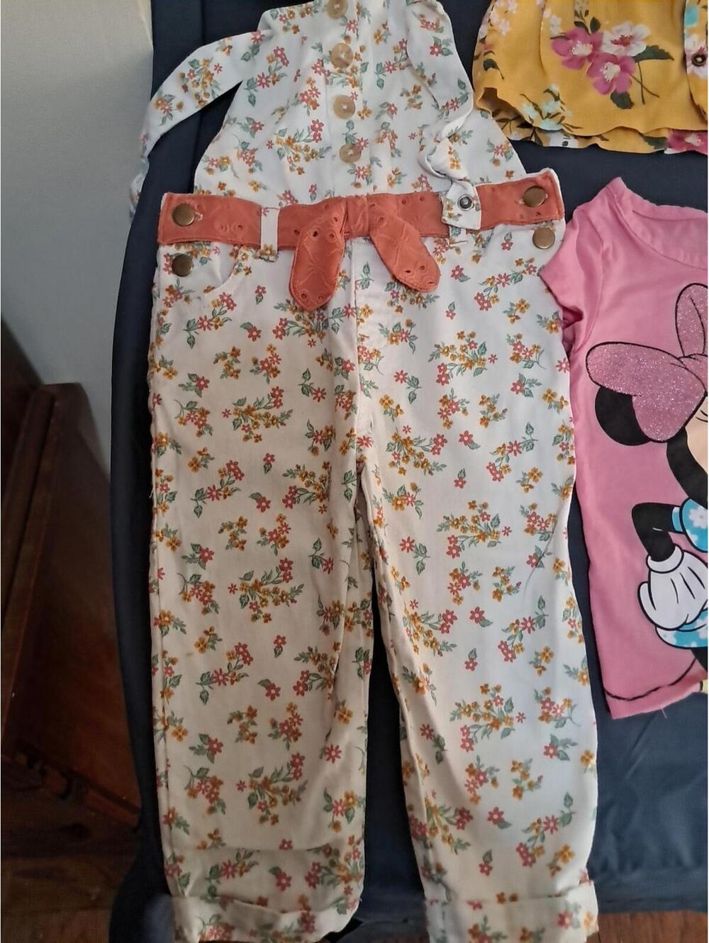 3T: 5 Piece Mixed Lot Girls Clothing- Short Overalls. Disney Minnie Carters Etc - Picture 2 of 15